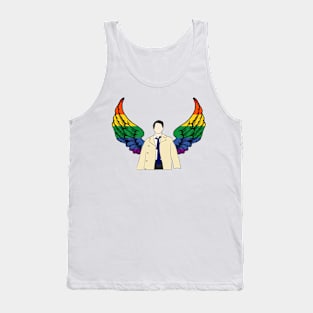 Castiel drawing with rainbow wings Tank Top